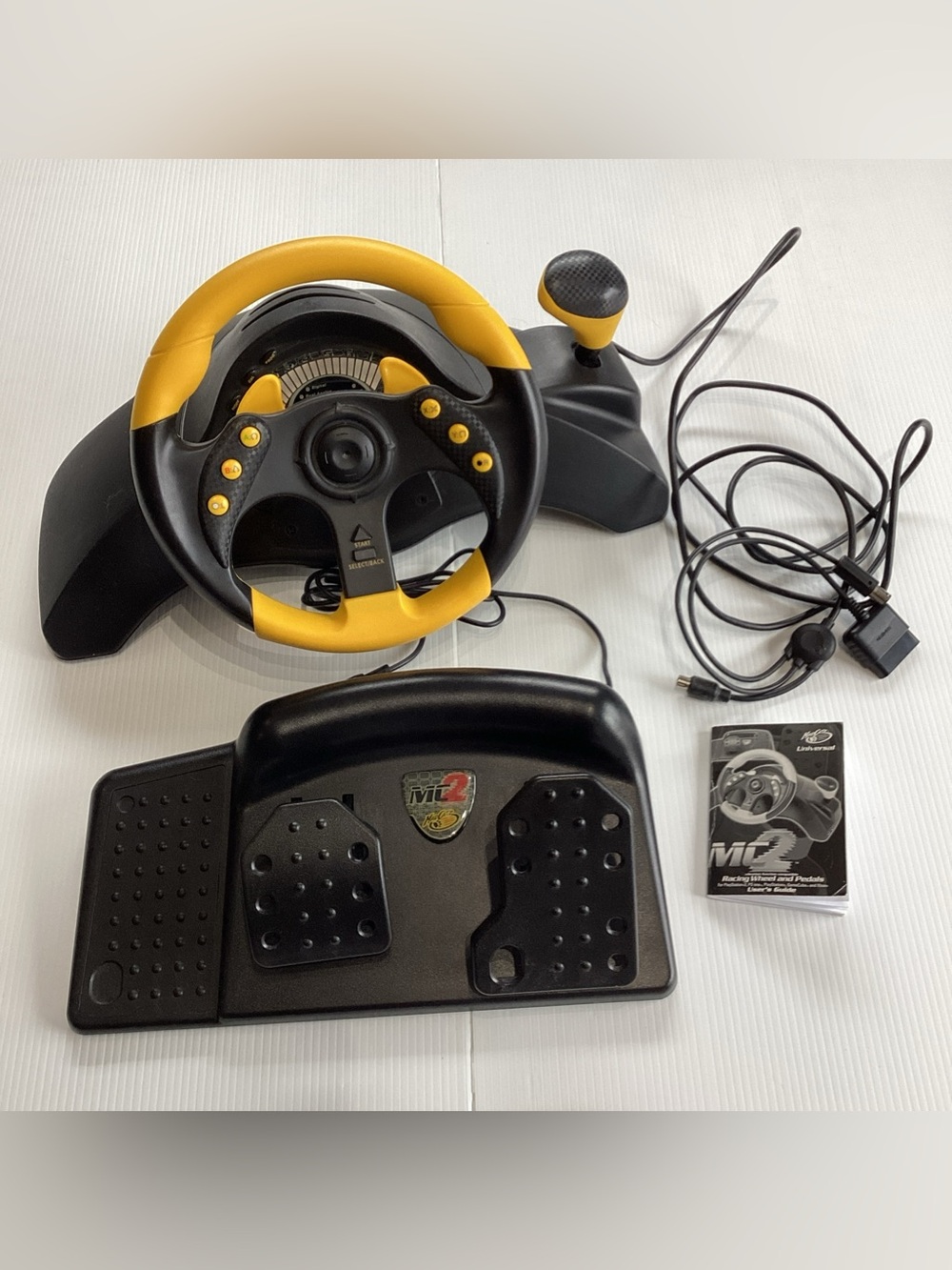 Mad Catz MC2 Universal Steering Wheel And Pedals  PS2 PS Game Cube Xbox